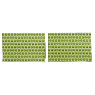 Cute Green Alien Heads Pattern Pillowcase