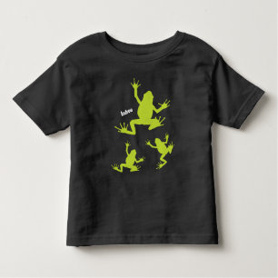 Cute Green and Black Frog Toddler T-Shirt