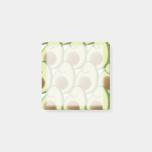 Cute Green Avocado Pattern Custom Post-it Notes