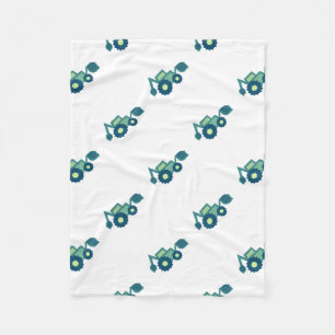 Cute Green Backhoe Funny Excavator Digger Boys Fleece Blanket