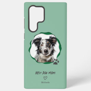 Cute Green Best Dog Mum Photo  Samsung Galaxy Case