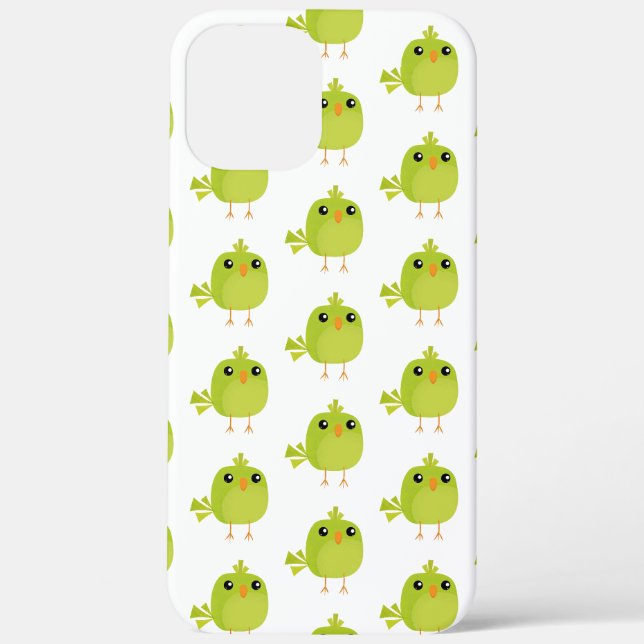 Cute Green Bird Cartoon Case-Mate iPhone Case (Back)