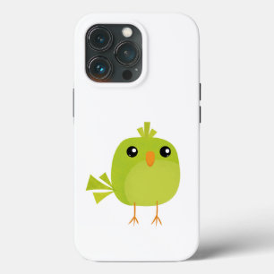 Cute Green Bird Cartoon iPhone 13 Pro Case