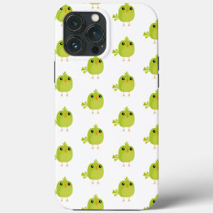 Cute Green Bird Cartoon iPhone 13 Pro Max Case