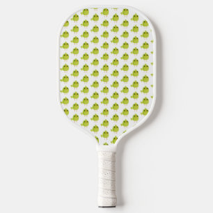 Cute Green Bird Cartoon Pickleball Paddle