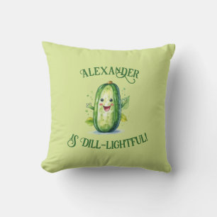 Cute Green Cartoon Pickle Cushion
