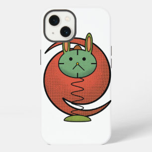 Cute Green Cat Orange Circle iPhone / iPad case