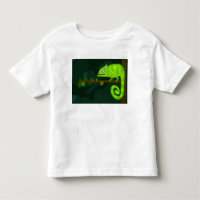Cute Green Chameleon Illustration Tropical Reptile