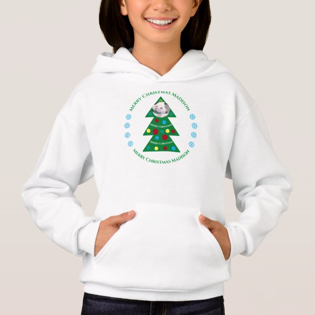 Cute Green Christmas Tree Celebration Holiday (Front)