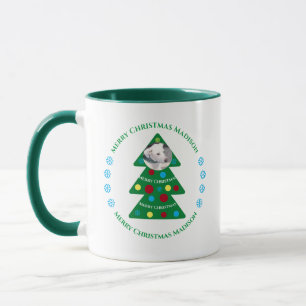 Cute Green Christmas Tree Celebration Holiday Mug