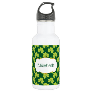 Cute Green Clover Shamrock Pattern 532 Ml Water Bottle