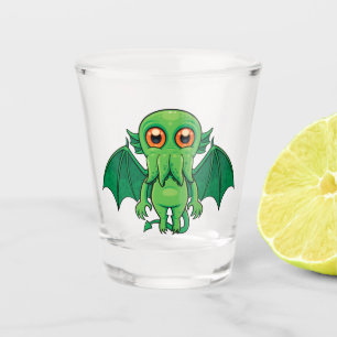 Cute Green Cthulhu Monster Shot Glass