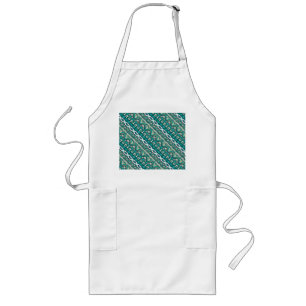 Cute green design aztec patterns design long apron