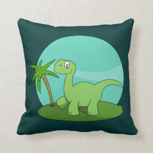 Cute Green Dinosaur Cushion