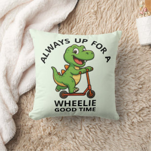 Cute Green Dinosaur Cushion