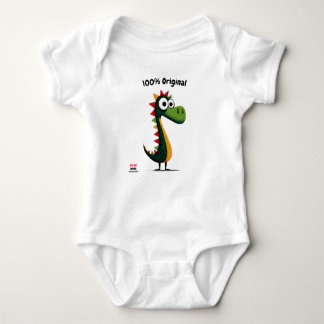 Cute Green Dinosaur | Kids & Teens Style  Baby Bodysuit