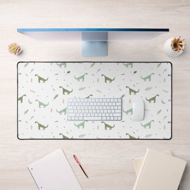 Cute Green Dinosaur Pattern Desk Mat (Office 1)