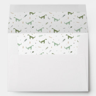 Cute Green Dinosaur Pattern Envelope