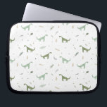 Cute Green Dinosaur Pattern Laptop Sleeve<br><div class="desc">Check out this cute trendy design featuring green dinosaurs.</div>