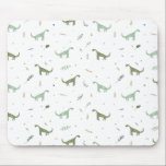 Cute Green Dinosaur Pattern Mouse Pad<br><div class="desc">Check out this cute trendy design featuring green dinosaurs.</div>