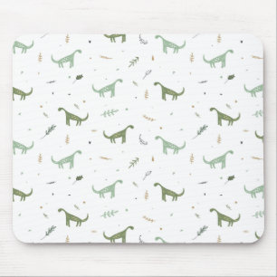 Cute Green Dinosaur Pattern Mouse Pad