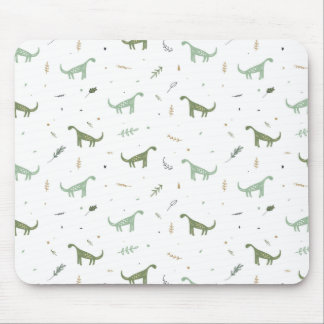 Cute Green Dinosaur Pattern Mouse Pad