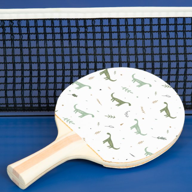 Cute Green Dinosaur Pattern Ping Pong Paddle (Insitu)