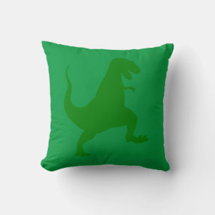 Cute Green Dinosaur Tyrannosaurus rex Jurassic Cushion
