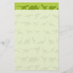 Cute Green Dinosaurs Patterns for Boys Stationery