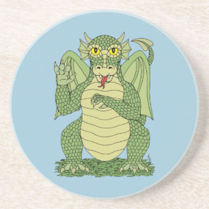Cute Green Dragon Coaster