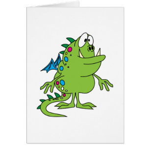 cute green dragon monster creature