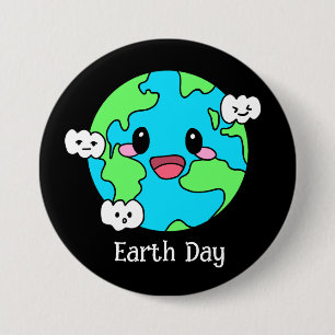 Cute Green Earth Day 7.5 Cm Round Badge