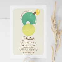 Cute green elephant. Animal kids boy birthday