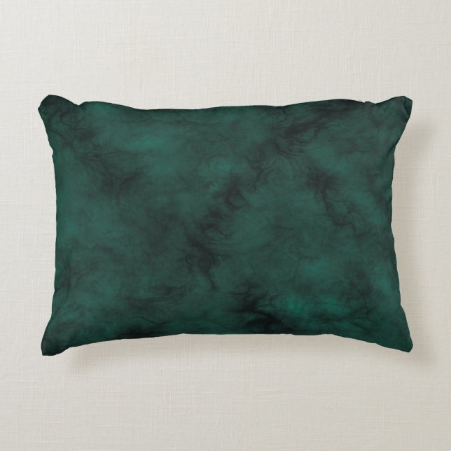 Cute Green Emerald Marbled  Throw Pillow (Front)