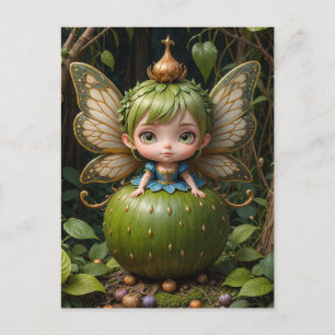 Cute Green Fairy  Postcard
