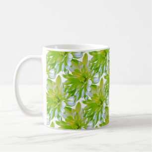 Cute green floral green flower green daisy coffee mug