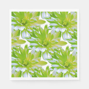 Cute green floral green flower green daisy napkin
