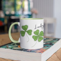 Cute Green Four Leaf Clover Personalised