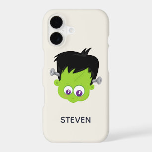 Cute Green Frankenstein Monster face Halloween