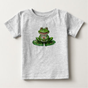 Cute Green Frog Baby T-Shirt