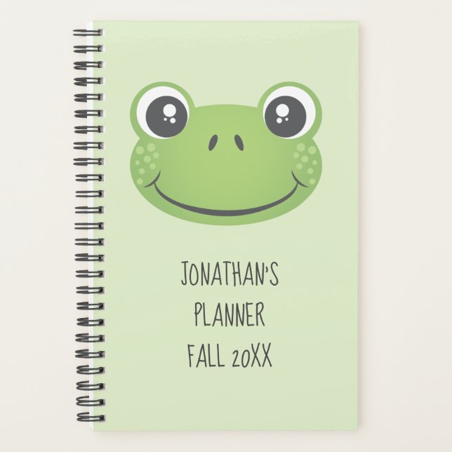 Cute Green Frog | Back to School | Planner (Front)