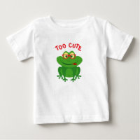 Cute green frog cartoon with spectacles custom