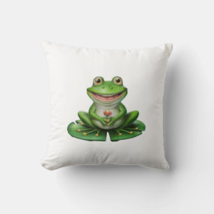 Cute Green Frog Cushion