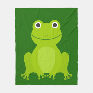 Cute green frog Fleece Blanket