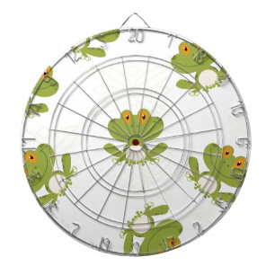 Cute Green Frog Pattern Dartboard