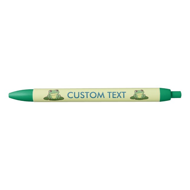 Cute Green Frog Personalized Pen (Front)