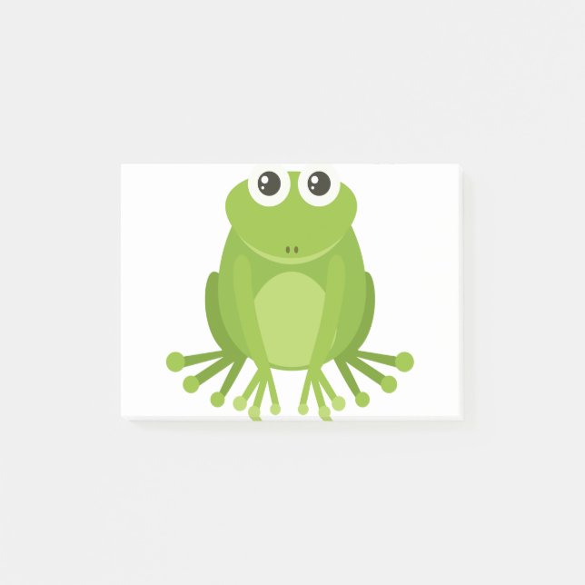 Cute green frog post-it notes (Front)