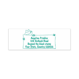 Cute green frog sign cartoon illustration self-inking stamp