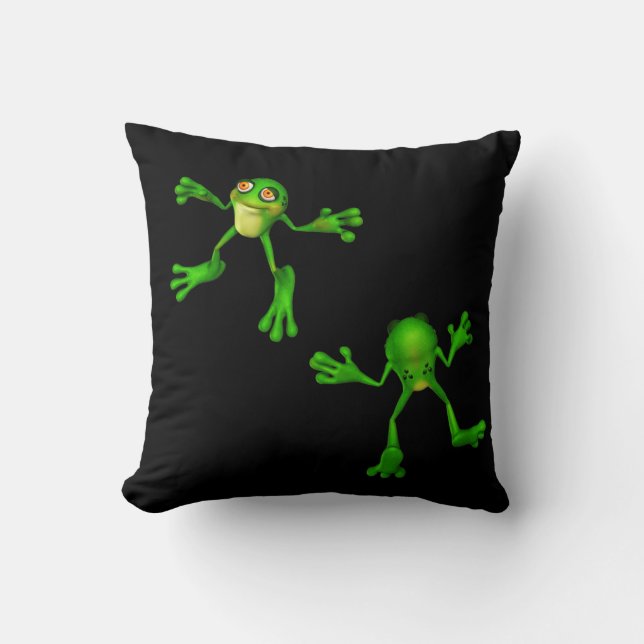 Cute Green Froggy Cushion (Front)