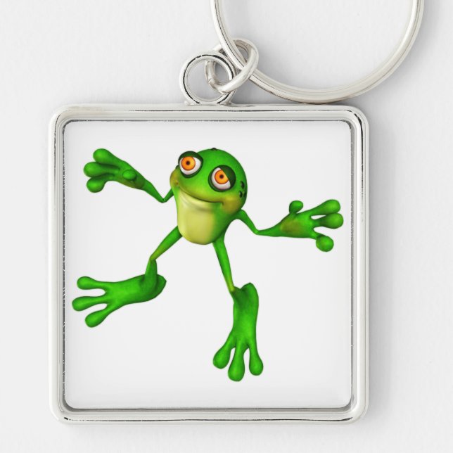 Cute Green Froggy Key Ring (Front)